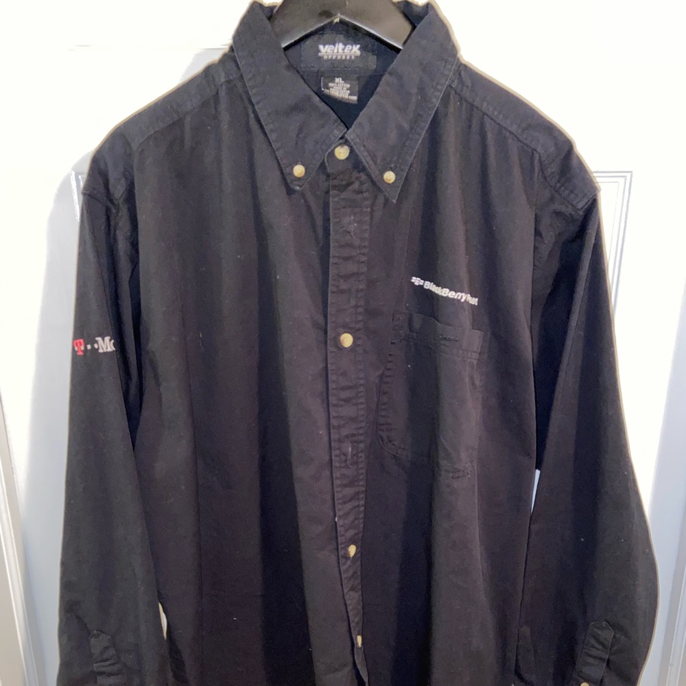 Men’s black polo shirt